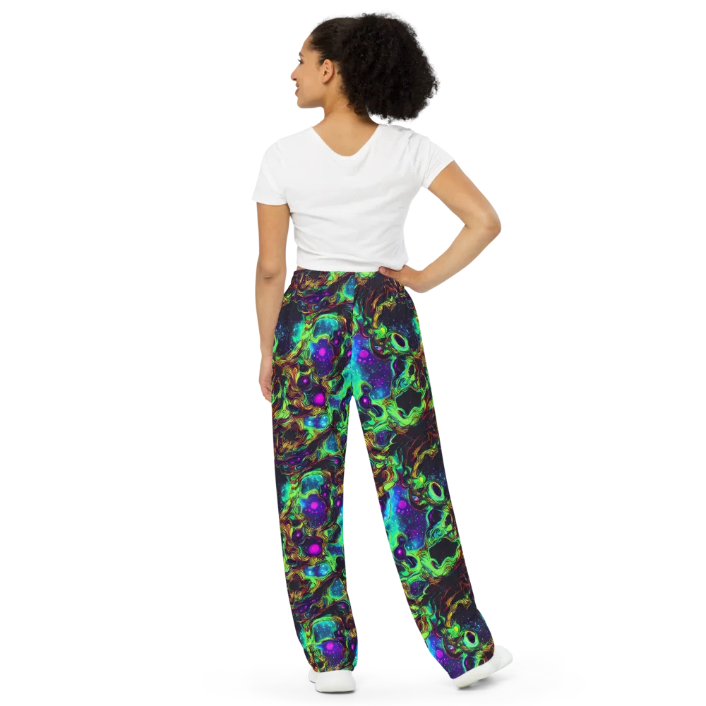 Acid Reef Reverie on Wide-Leg Pants — Back