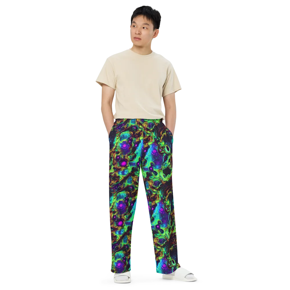Acid Reef Reverie on Wide-Leg Pants — Front