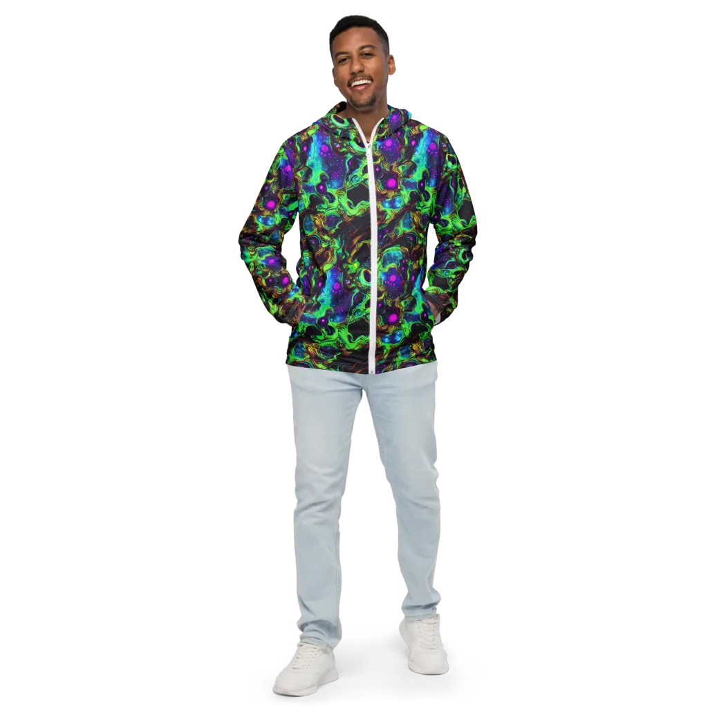 Acid Reef Reverie on Men's Windbreaker — Front