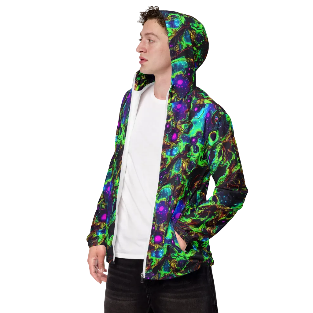 Acid Reef Reverie on Men's Windbreaker — Left Front