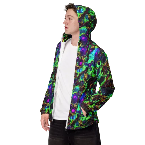 Acid Reef Reverie on a Men's Windbreaker