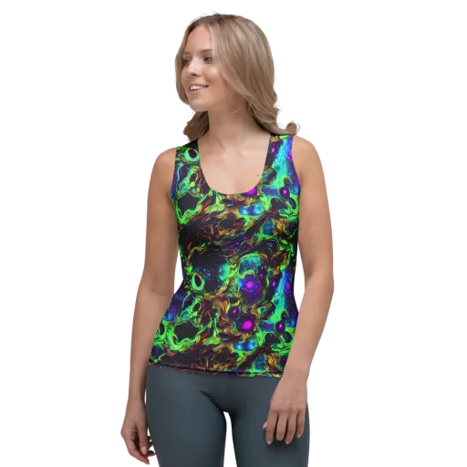 Acid Reef Reverie on a Women's Tank Top
