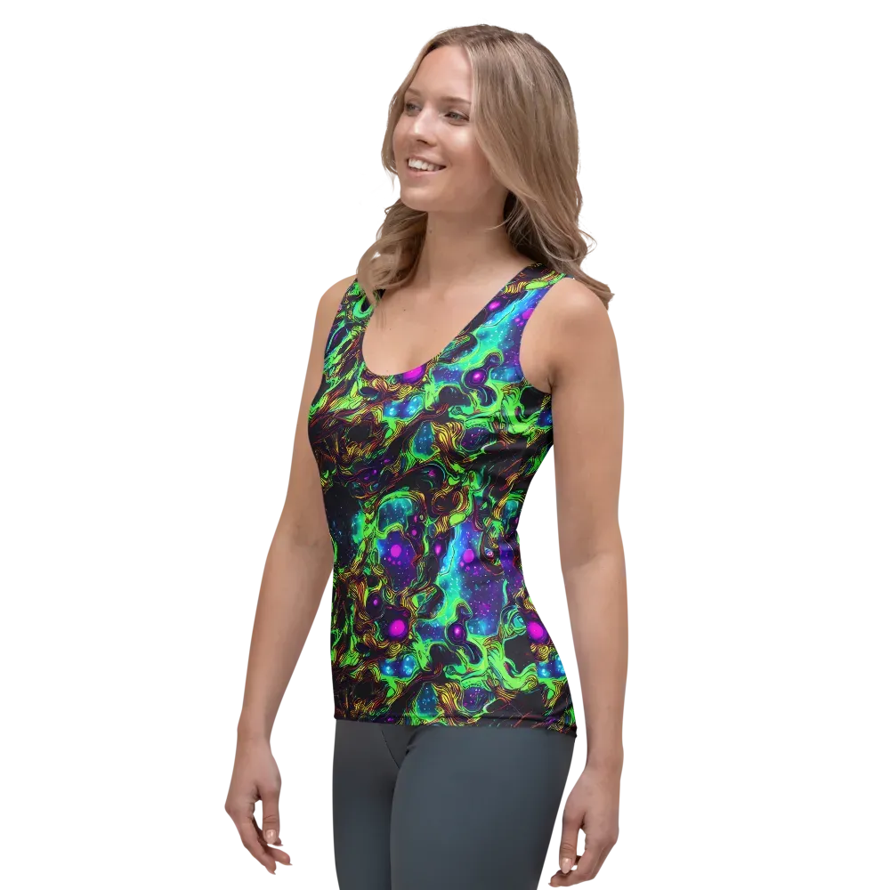 Acid Reef Reverie on Women's Tank Top — Left Front