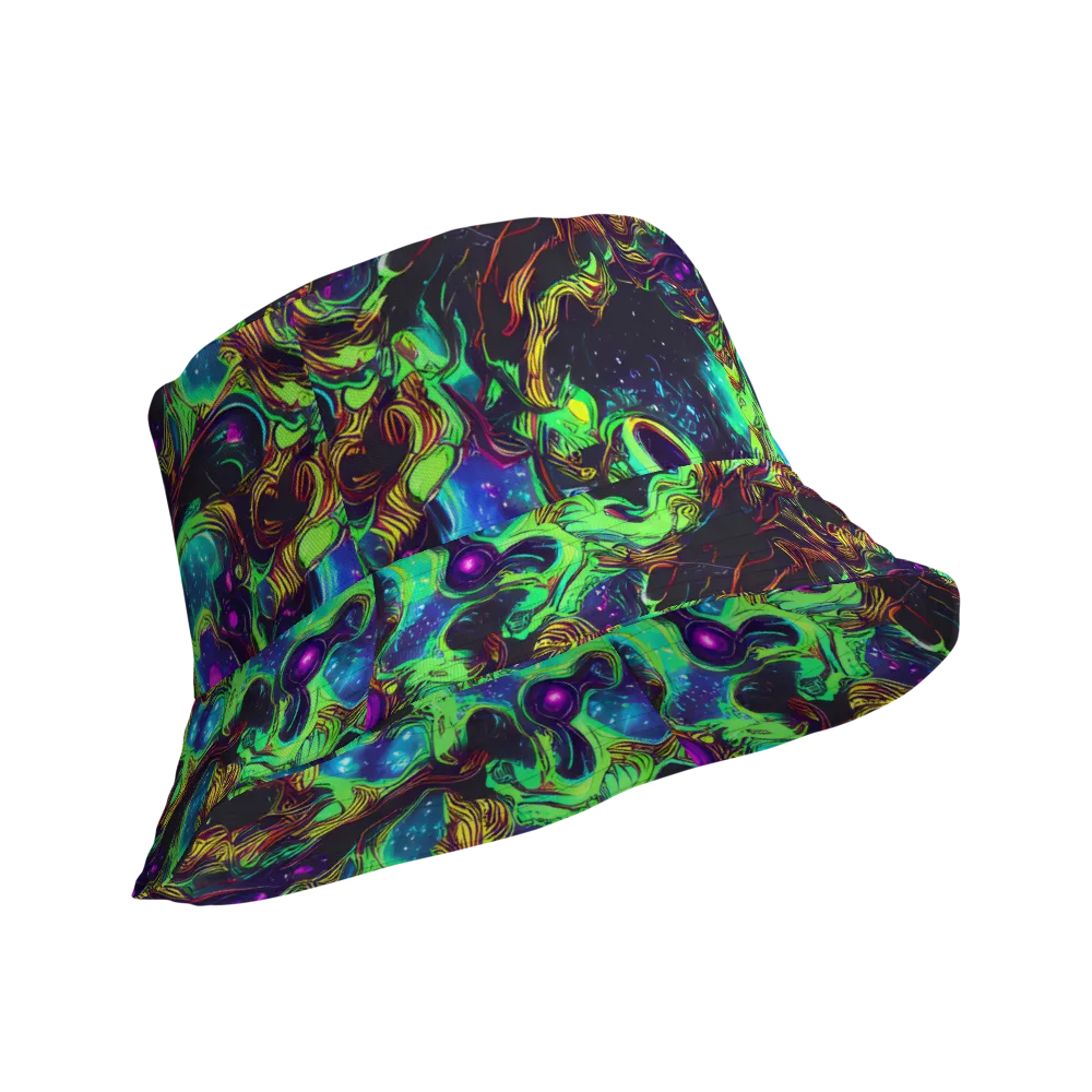 Acid Reef Reverie on Reversible Bucket Hat — Product details Outside