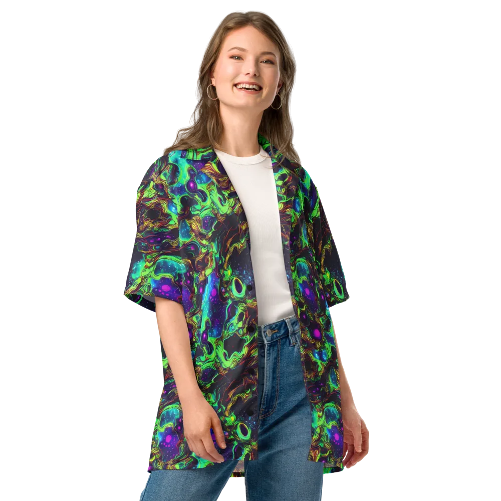 Acid Reef Reverie on Button Shirt — Front