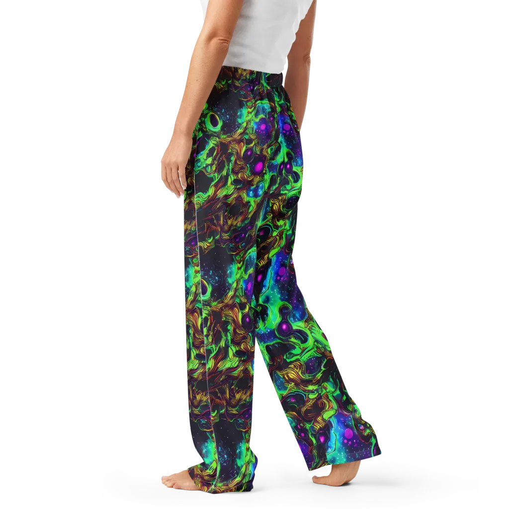 Acid Reef Reverie on Women's Pajama Pants — Left