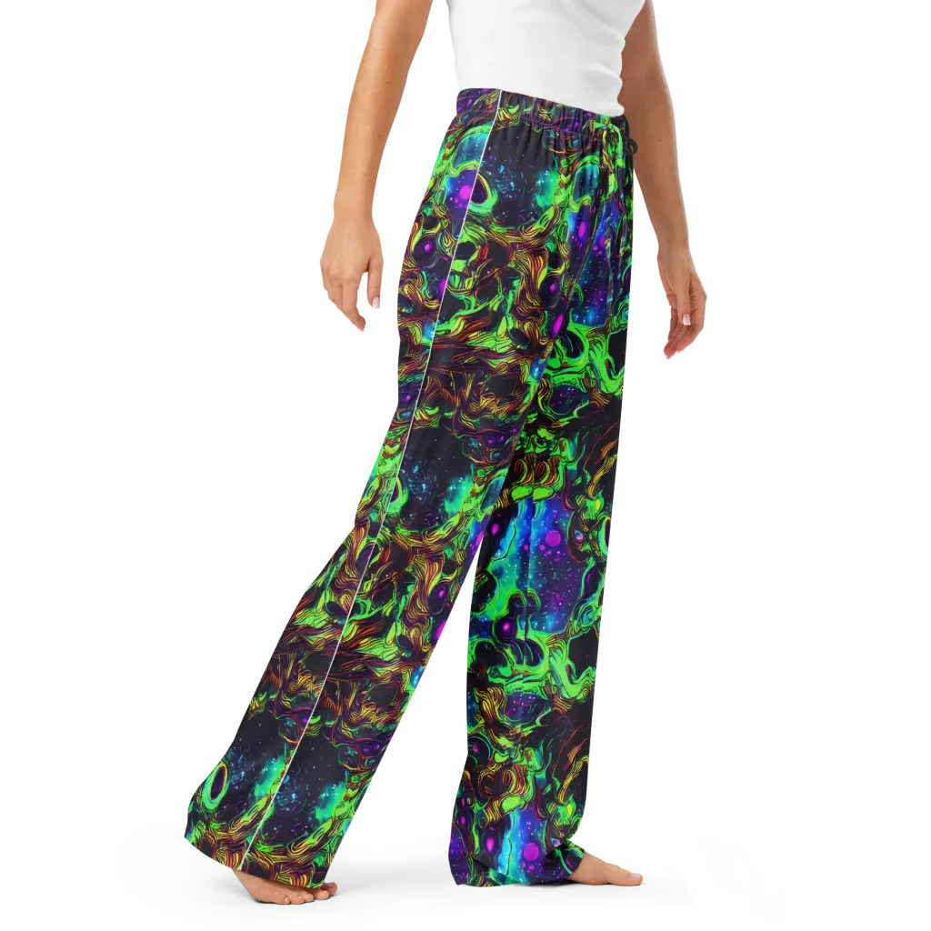 Acid Reef Reverie on Women's Pajama Pants — Right Front