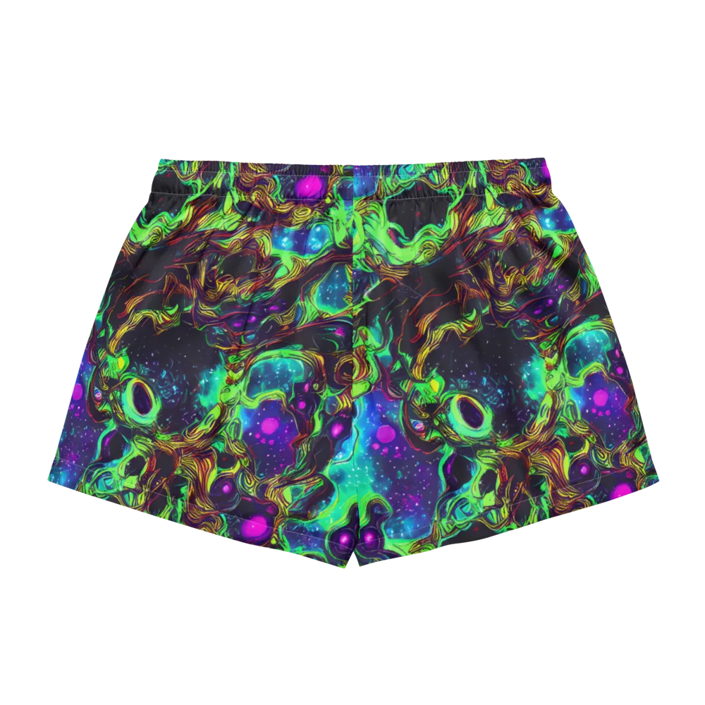 Acid Reef Reverie on Women's Pajama Shorts — Back