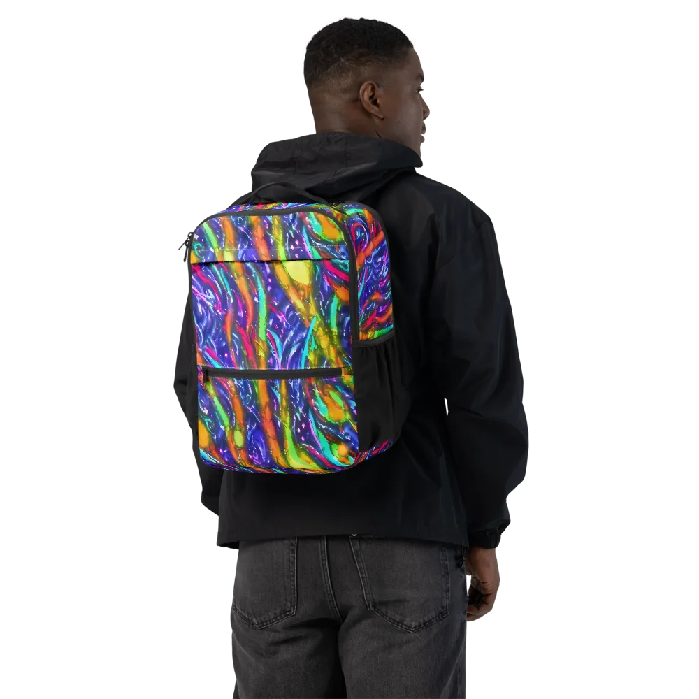Electric Pour on Utility Backpack — Back