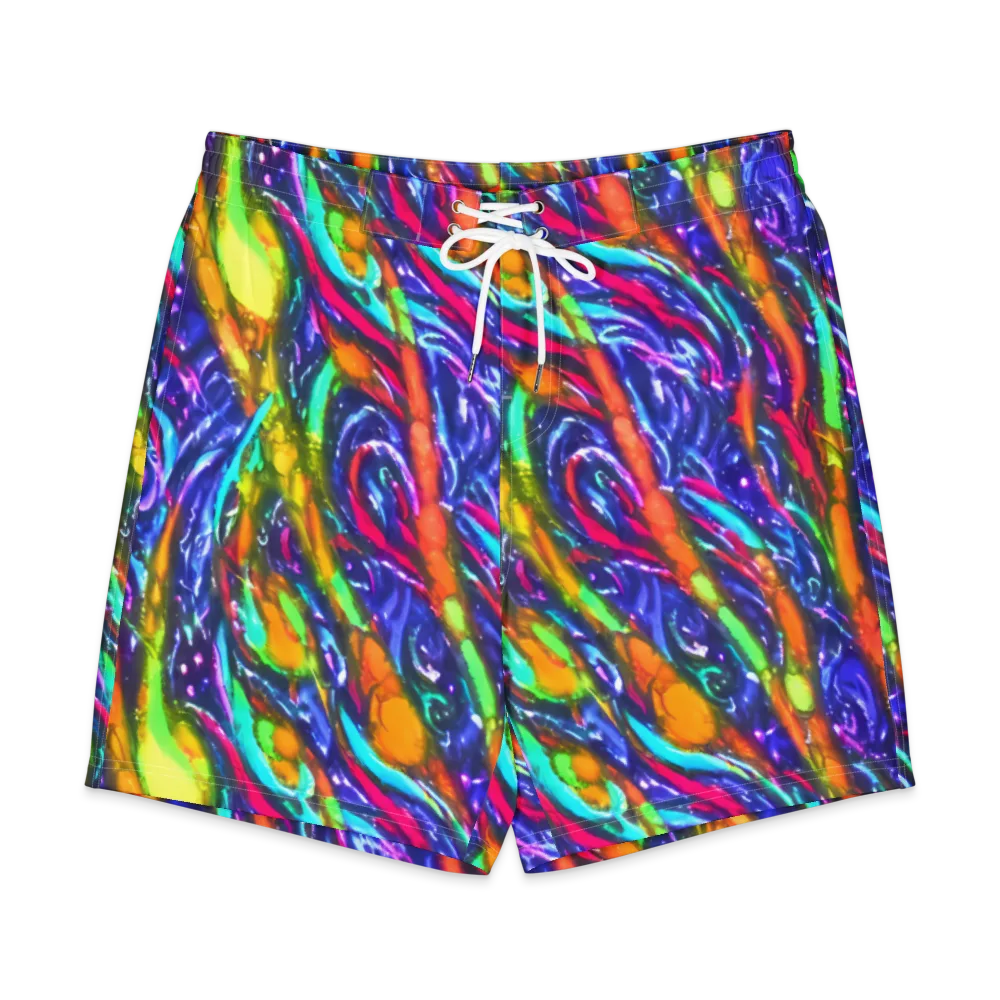 Electric Pour on Men's Board Shorts — Front