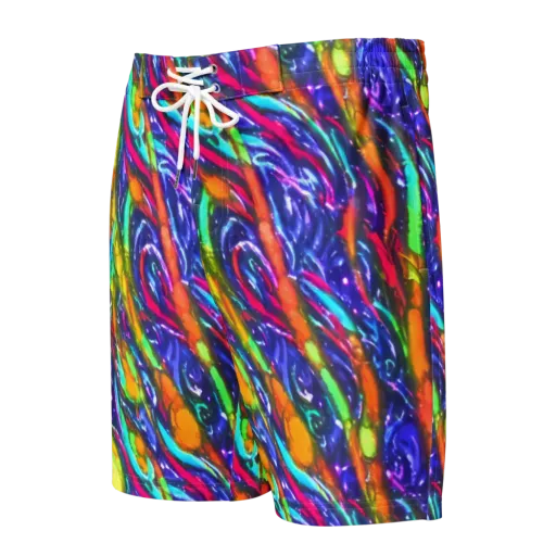 Electric Pour on a Men's Board Shorts