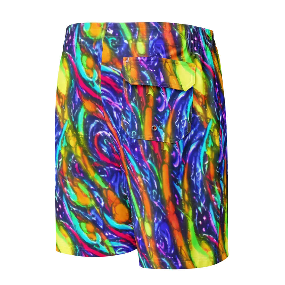 Electric Pour on Men's Board Shorts — Back