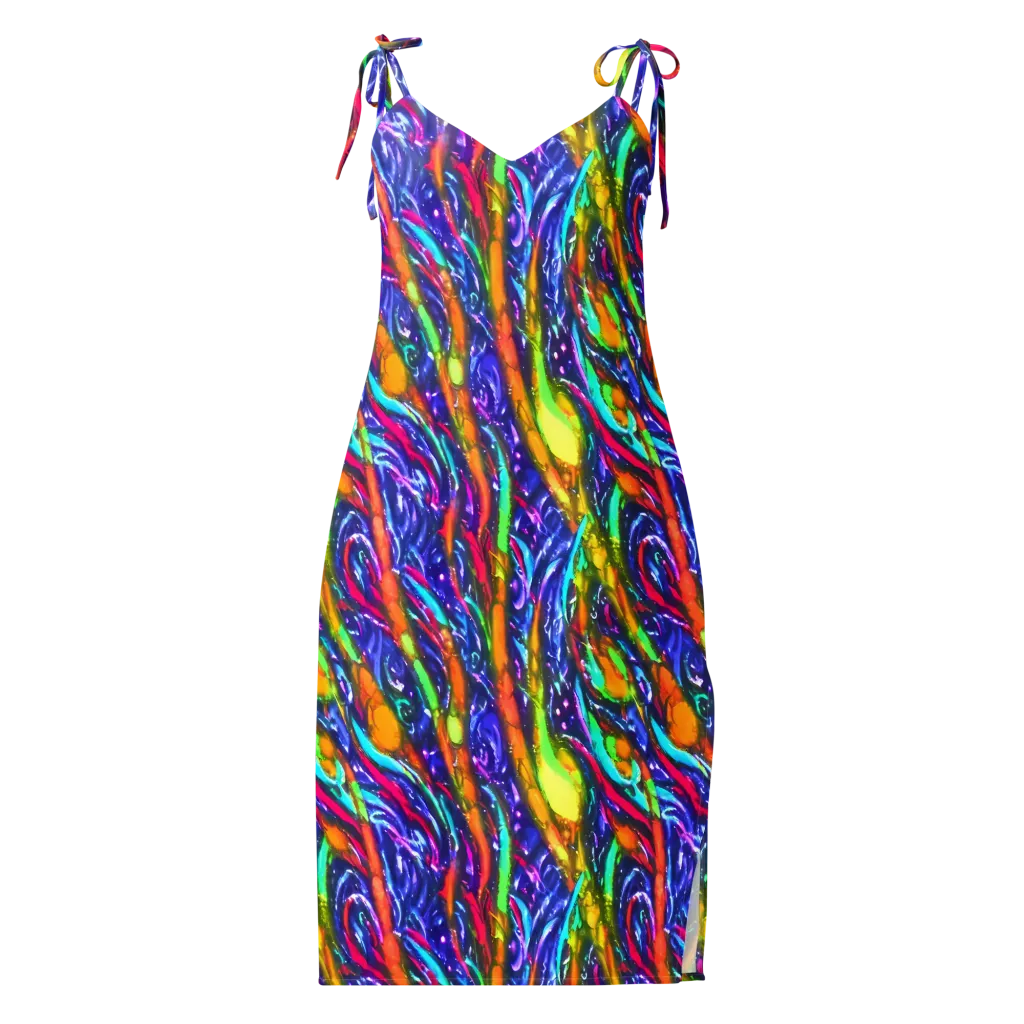 Electric Pour on Slip Dress — Front