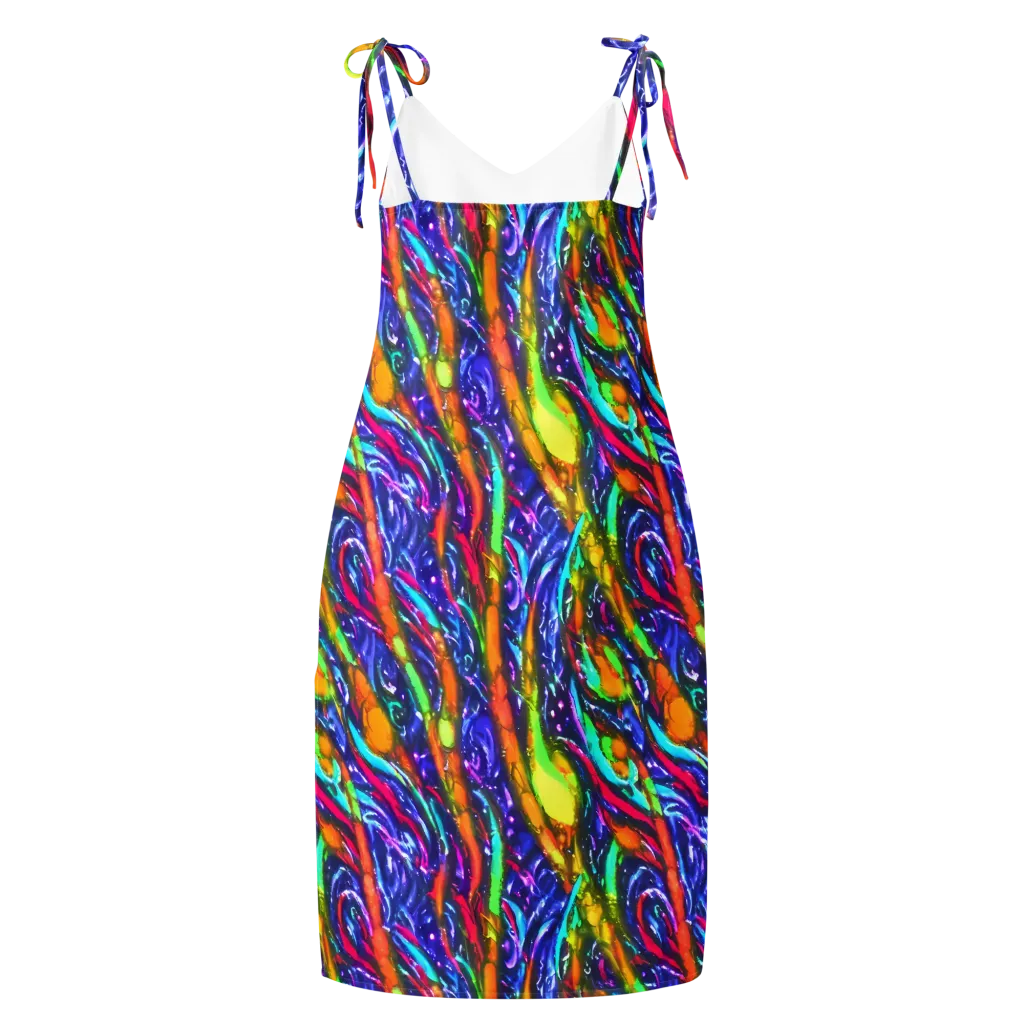 Electric Pour on Slip Dress — Back