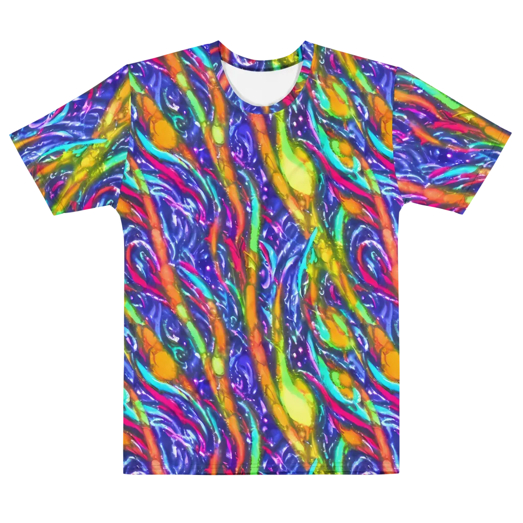 Electric Pour on Men's Cotton Crew Neck T-Shirt — Front
