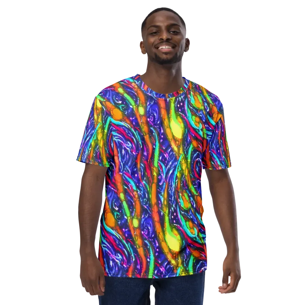 Electric Pour on Men's Crew Neck T-Shirt — Front