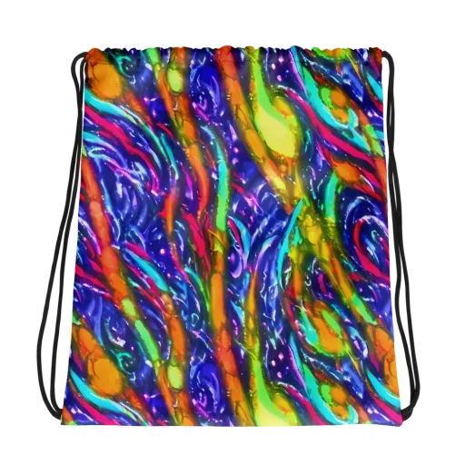Electric Pour on a Drawstring Bag
