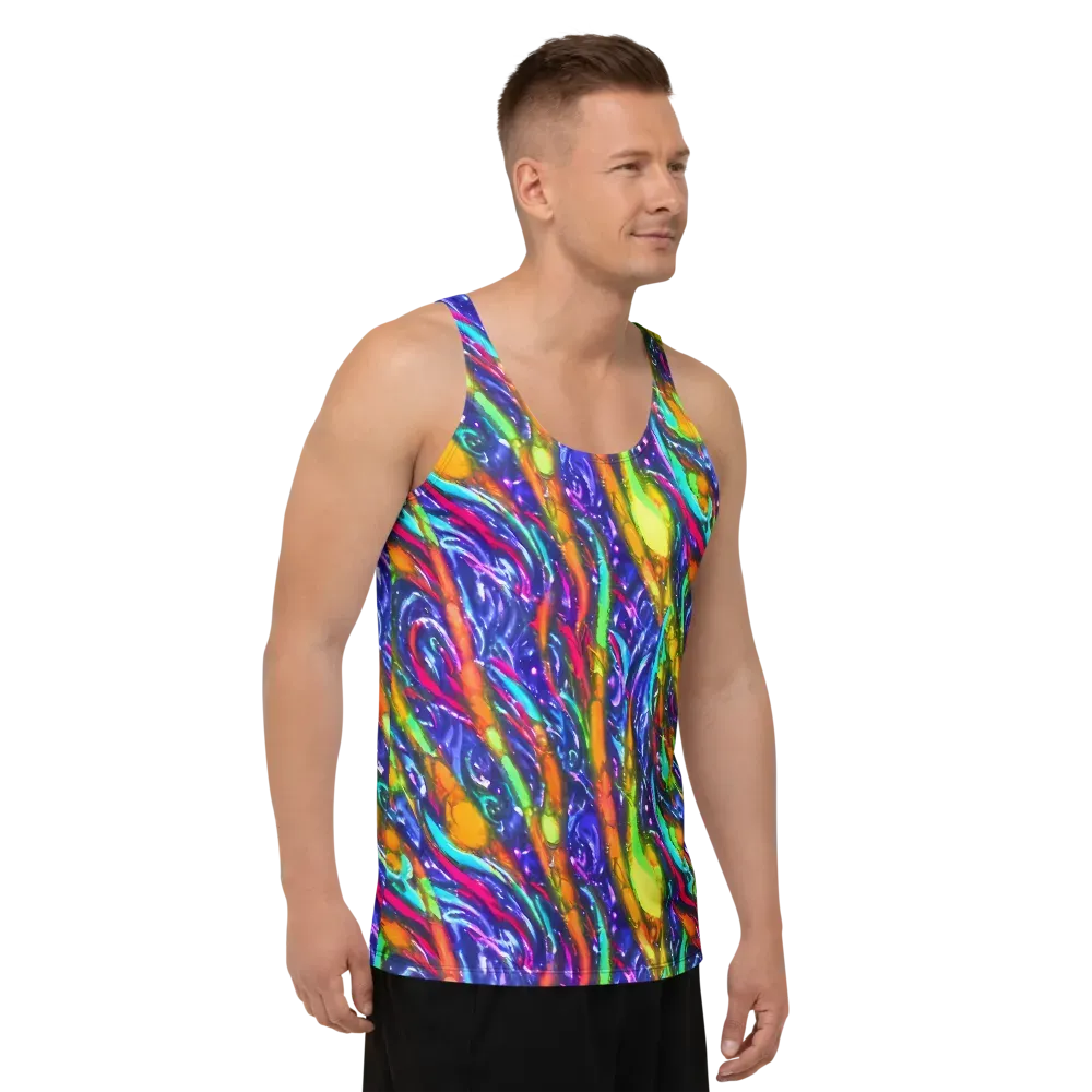 Electric Pour on Men's Tank Top — Right Front
