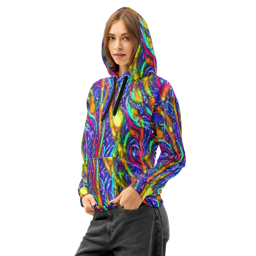 Electric Pour on Cotton Hoodie — Left Front