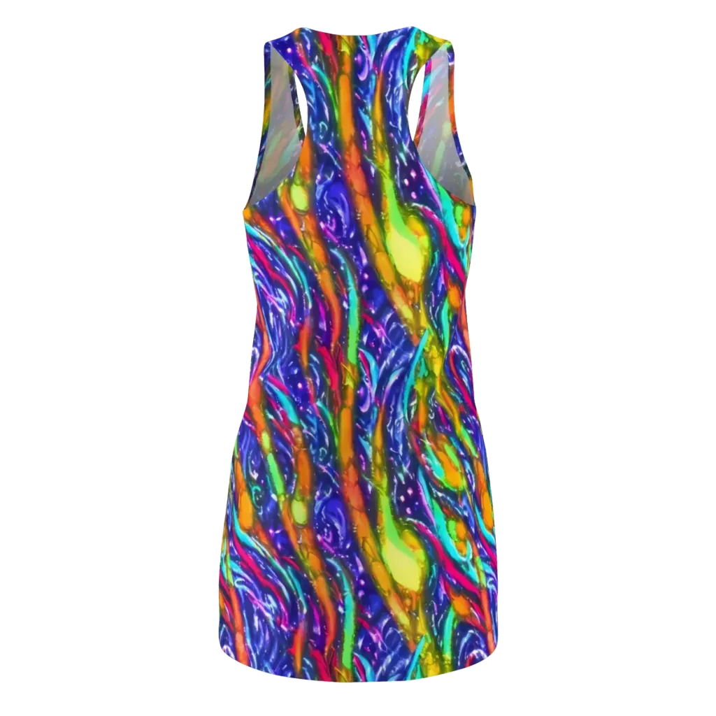 Electric Pour on Racerback Dress — Back