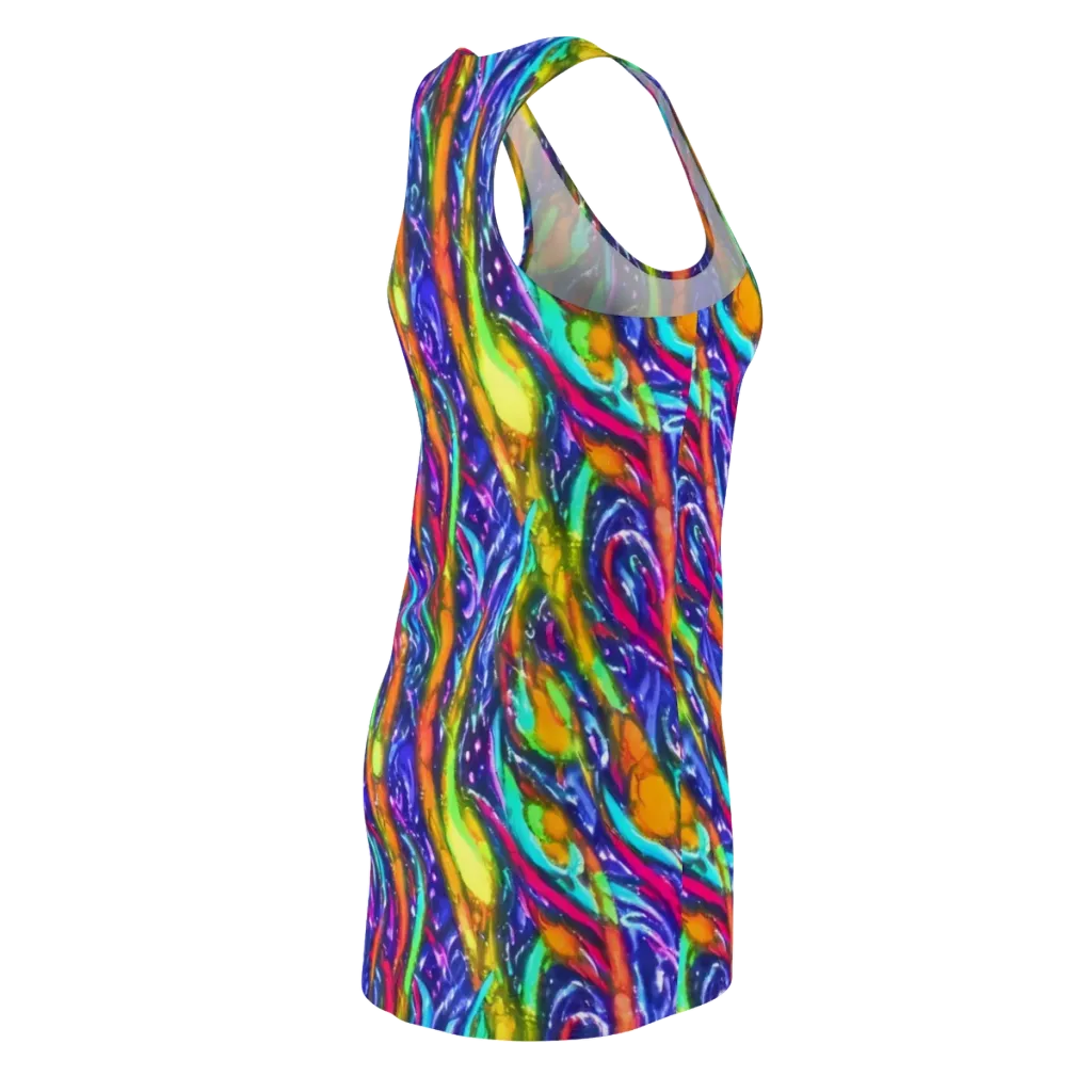 Electric Pour on Racerback Dress — Back Side