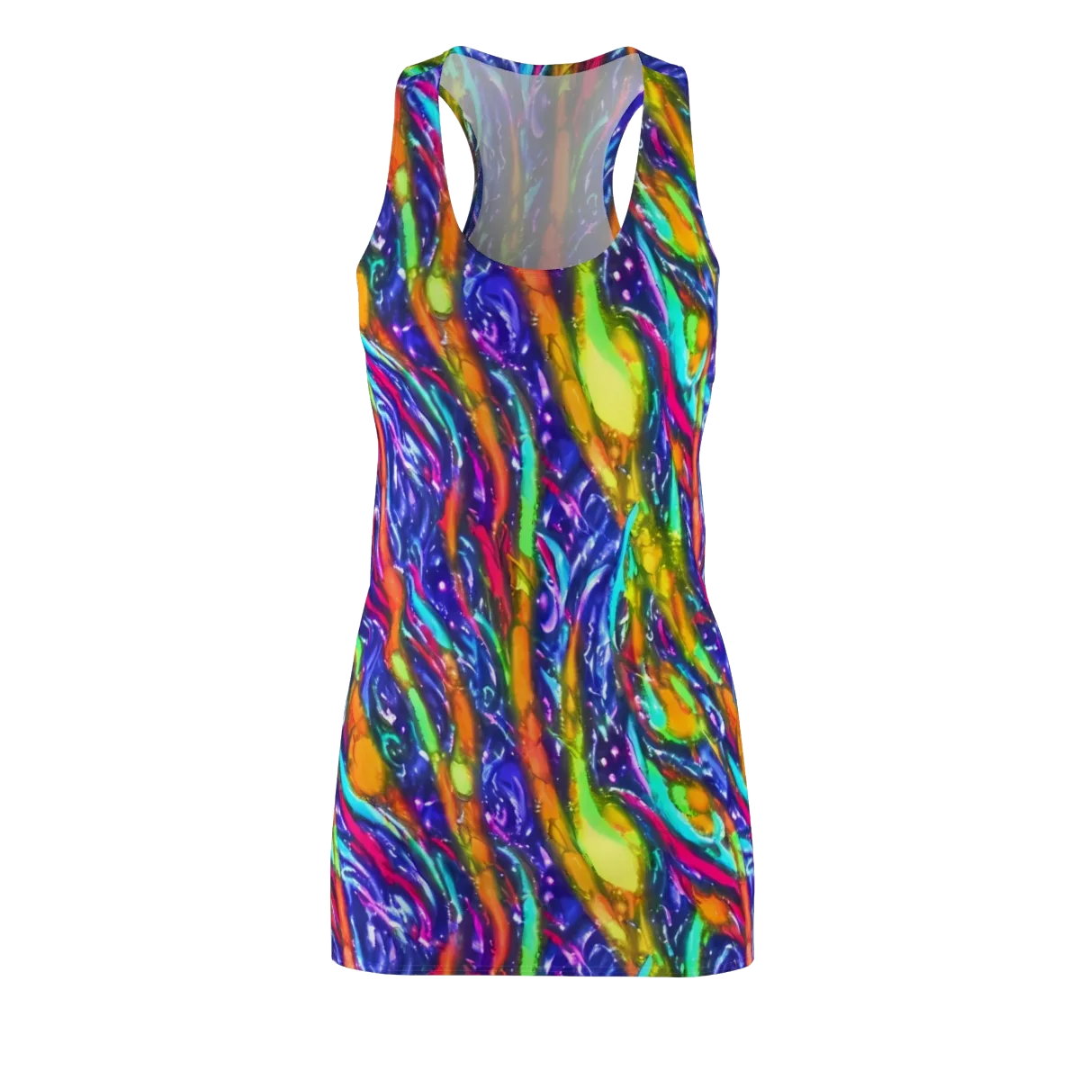 Electric Pour on Racerback Dress — Front