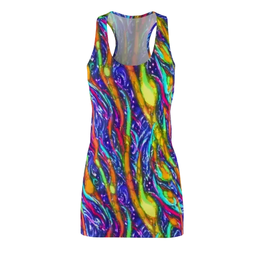 Electric Pour on a Racerback Dress