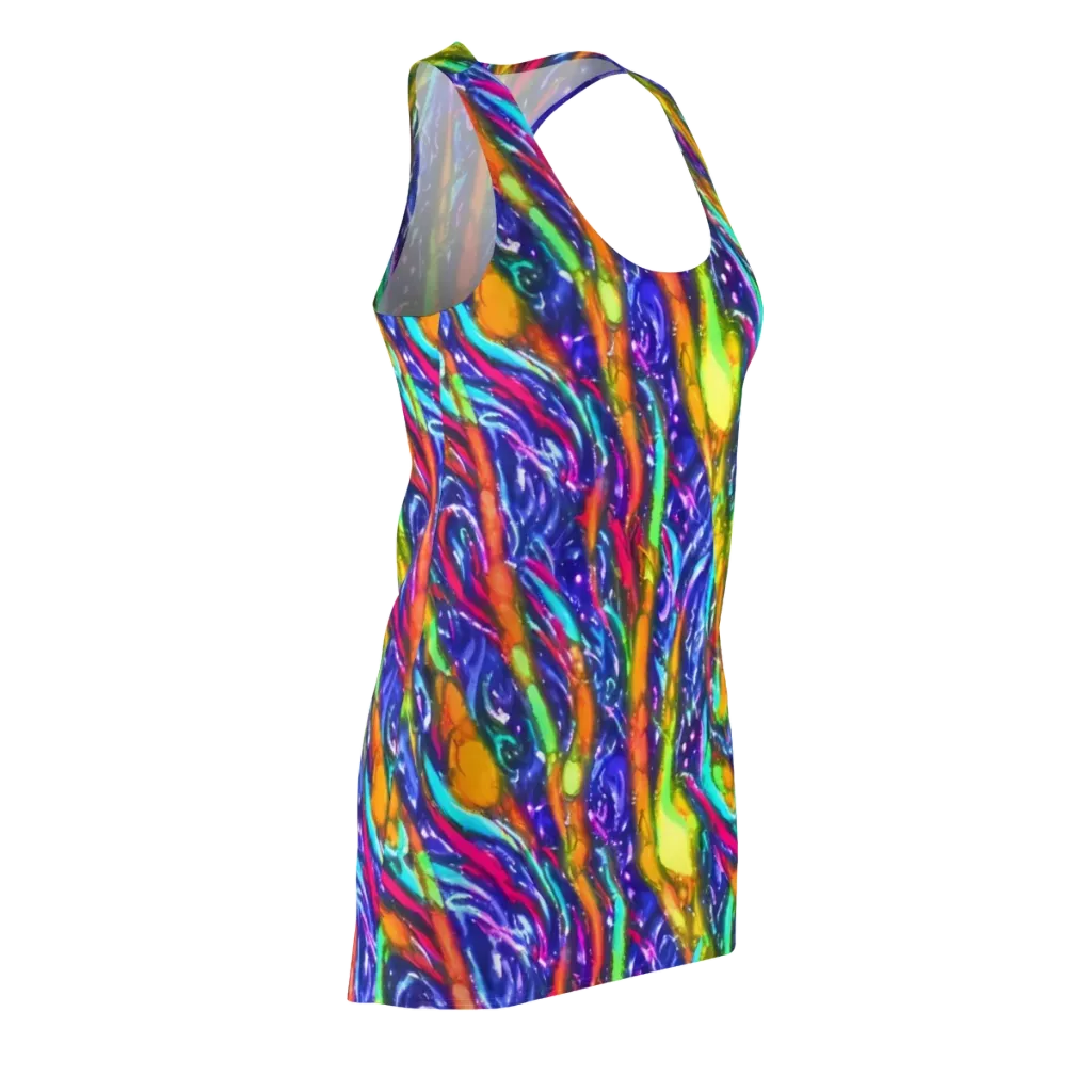 Electric Pour on Racerback Dress — Front Side