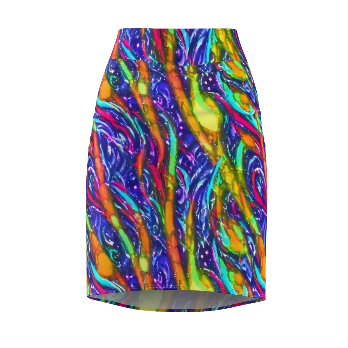 Electric Pour on Pencil Skirt — Front