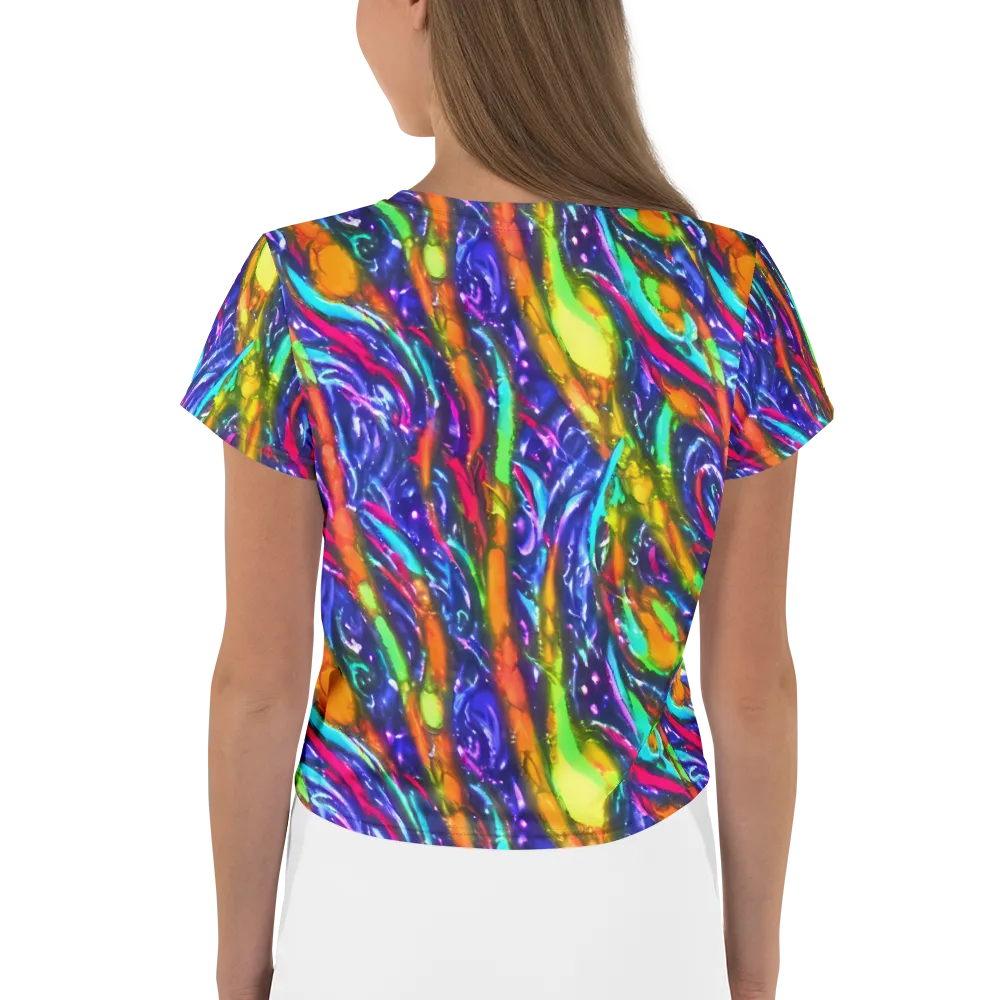 Electric Pour on Crop Tee — Back