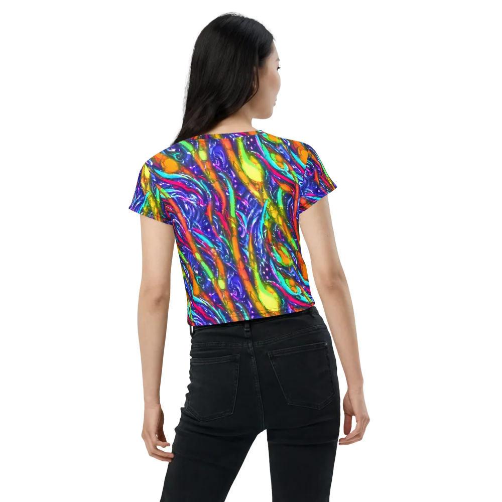 Electric Pour on Crop Tee — Back