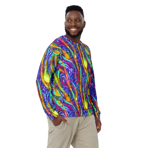 Electric Pour on a Sweatshirt