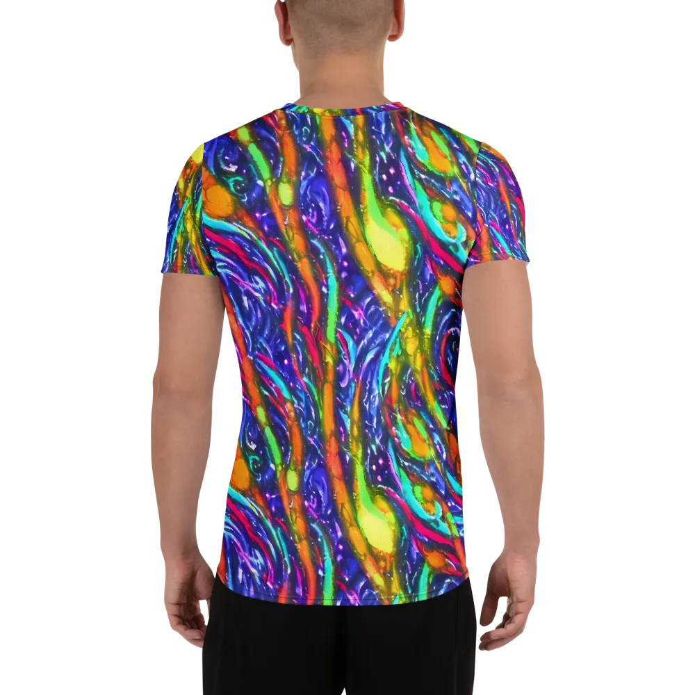 Electric Pour on Men's Athletic T-Shirt — Back