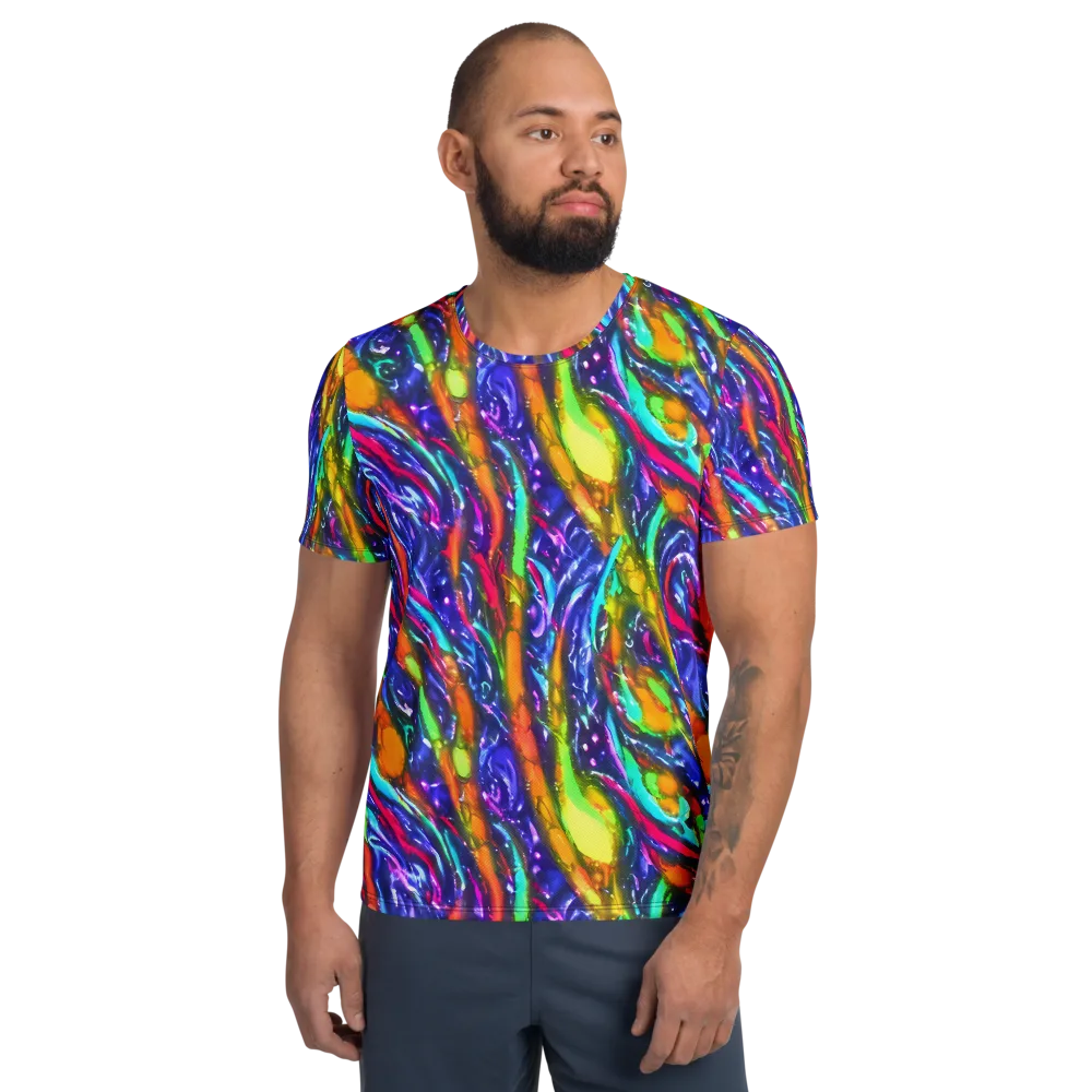 Electric Pour on Men's Athletic T-Shirt — Front