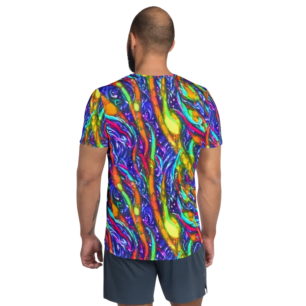 Electric Pour on Men's Athletic T-Shirt — Back