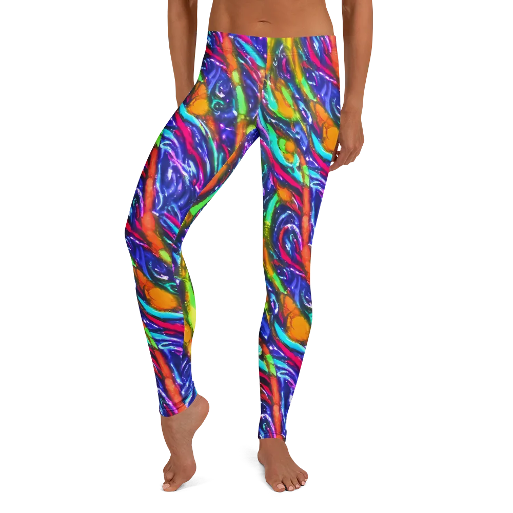 Electric Pour on Leggings — Front