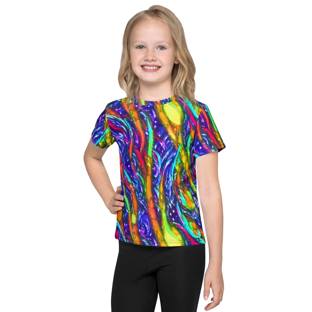 Electric Pour on Kids Crew Neck T-Shirt — Front