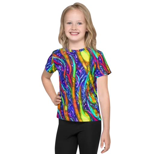 Electric Pour on a Kids Crew Neck T-Shirt