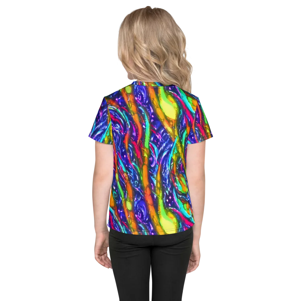 Electric Pour on Kids Crew Neck T-Shirt — Back