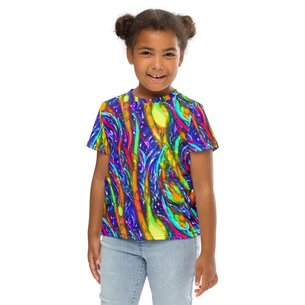 Electric Pour on Kids Crew Neck T-Shirt — Front