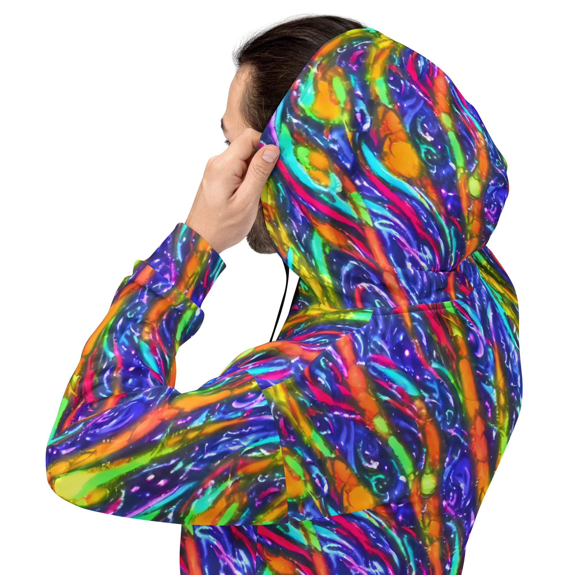 Electric Pour on Hoodie — Back