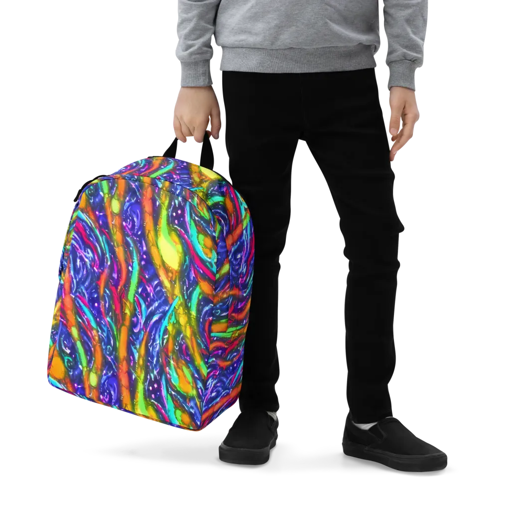 Electric Pour on Minimalist Backpack — Zoomed-in