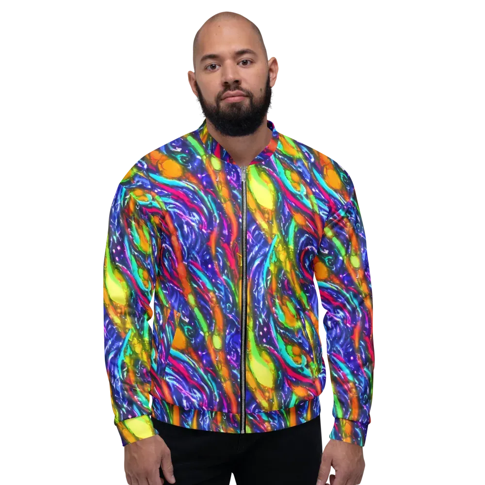 Electric Pour on Bomber Jacket — Front
