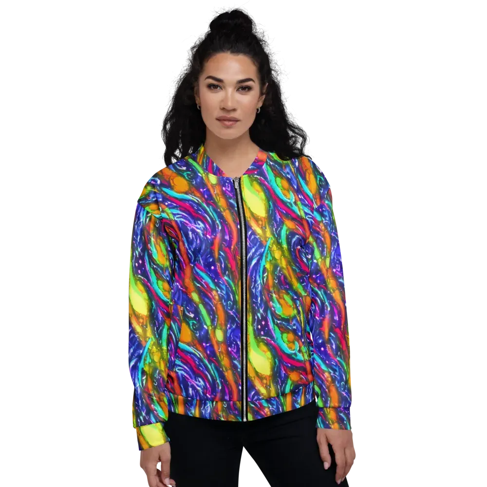 Electric Pour on Bomber Jacket — Front