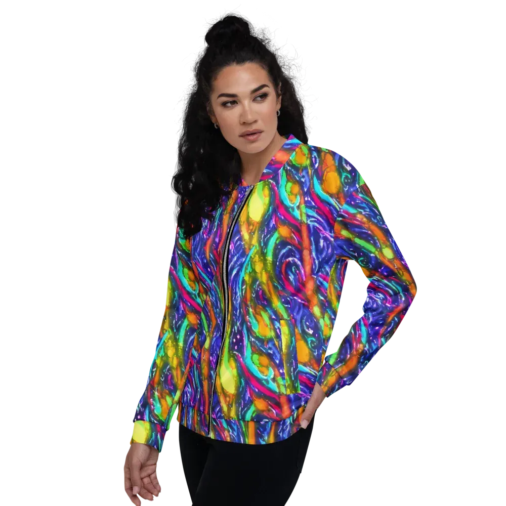 Electric Pour on Bomber Jacket — Left