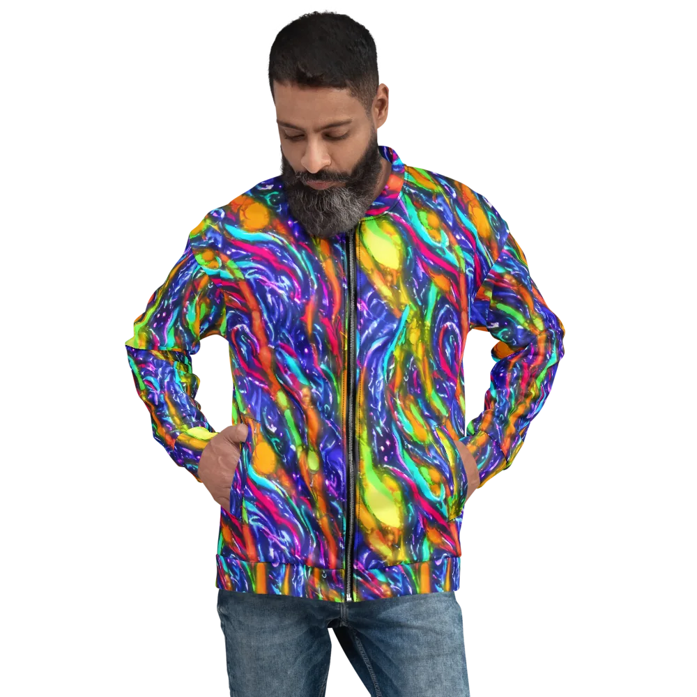 Electric Pour on Bomber Jacket — Front