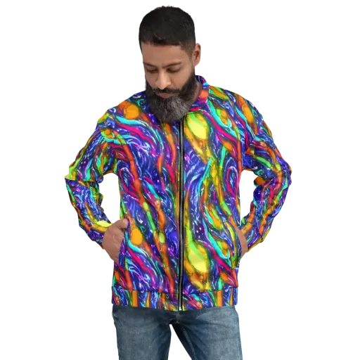 Electric Pour on a Bomber Jacket
