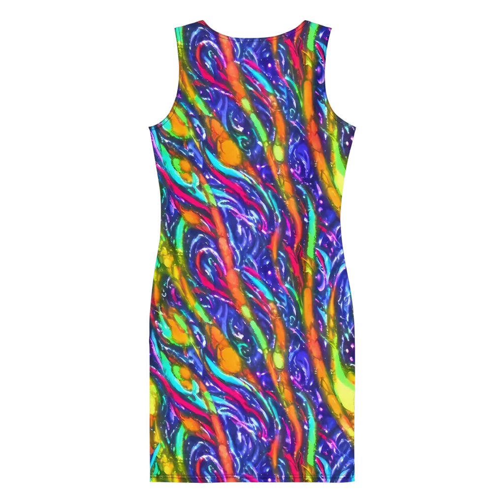 Electric Pour on Bodycon Dress — Back