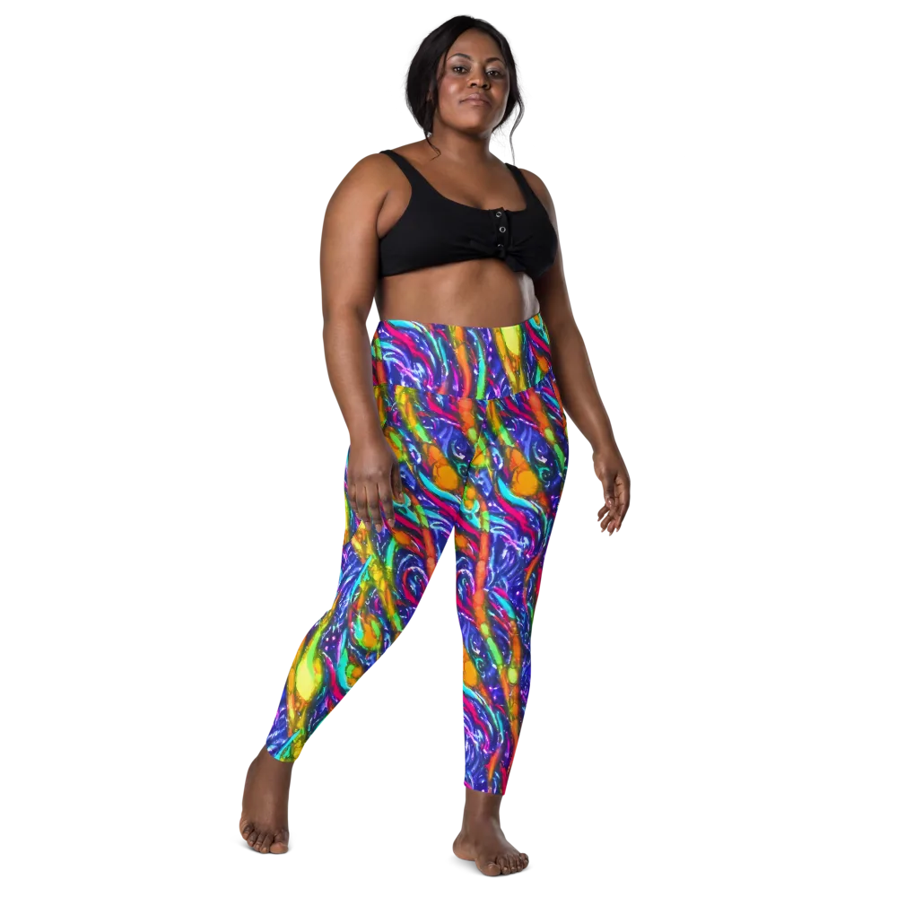 Electric Pour on Leggings with Pockets — Front