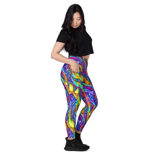 Electric Pour on a Leggings with Pockets